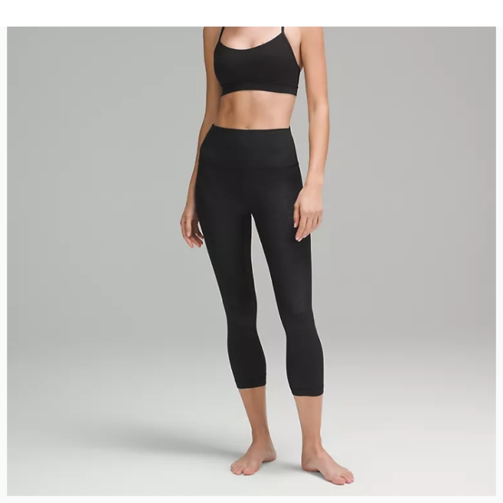 NEW w/Tags Lululemon Align High-Rise Crop 21" Black Leggings Size 6- $88 VALUE